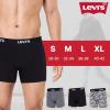 imageLevis Mens Boxer Briefs Breathable Stretch Underwear 4 PackScribble Logo  Caviar  B25heathergrey  Caviar