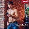 imageLevis Mens Boxer Briefs Breathable Stretch Underwear 4 PackScribble Logo  Caviar  B25heathergrey  Caviar