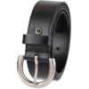 imageLevis Womens Curved Buckle Leather Belt for Jeans Dresses and SkirtsBlack