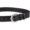 imageLevis Womens Curved Buckle Leather Belt for Jeans Dresses and SkirtsBlack Loop