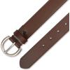 imageLevis Womens Curved Buckle Leather Belt for Jeans Dresses and SkirtsBrown