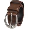 imageLevis Womens Curved Buckle Leather Belt for Jeans Dresses and SkirtsBrown Logo