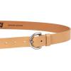 imageLevis Womens Curved Buckle Leather Belt for Jeans Dresses and SkirtsNatural