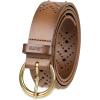 imageLevis Womens MultiPerforate Fully Adjustable Casual Belt for Jeans Trousers and DressesTan