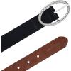 imageLevis Womens TwoinOne Reversible Twisted Centerbar Casual Leather Jean Belt FliptoReverse BuckleBlackBrown