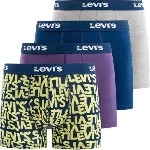 imageLevis Mens Boxer Briefs Breathable Stretch Underwear 4 Pack4 Pack W Blue purple hgrey levis Scribble Logo