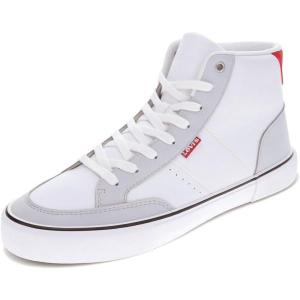 imageLevis Mens Munro Mid SneakerWhiteGreyRed