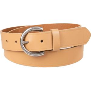 imageLevis Womens Curved Buckle Leather Belt for Jeans Dresses and SkirtsNatural