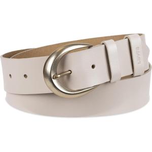imageLevis Womens Curved Buckle Leather Belt for Jeans Dresses and SkirtsWheat Loop