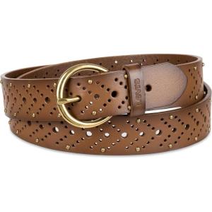 imageLevis Womens MultiPerforate Fully Adjustable Casual Belt for Jeans Trousers and DressesTan