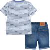 imageLevis boys And Baby Graphic Tshirt and Shorts 2piece Outfit SetColony Blue