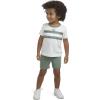 imageLevis boys And Baby Graphic Tshirt and Shorts 2piece Outfit SetOatmeal Heather