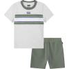 imageLevis boys And Baby Graphic Tshirt and Shorts 2piece Outfit SetOatmeal Heather