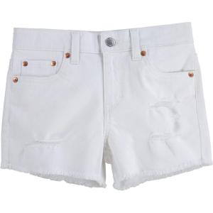 imageLevis Girls Girlfriend Fit Denim Shorty ShortsWhiteDestructed