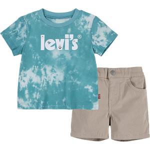imageLevis boys And Baby Graphic Tshirt and Shorts 2piece Outfit SetBrittany Blue