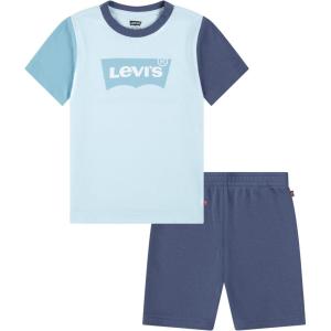 imageLevis boys And Baby Graphic Tshirt and Shorts 2piece Outfit SetClearwaterBatwing