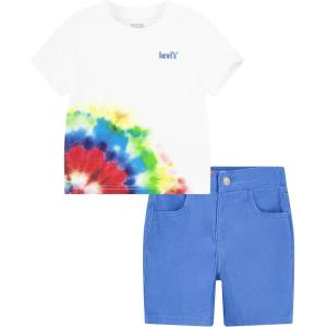 imageLevis boys And Baby Graphic Tshirt and Shorts 2piece Outfit SetWhiteMulti