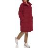 imageLevis Womens Long Length Patchwork Quilted Teddy CoatCabernet
