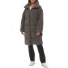 imageLevis Womens Long Length Patchwork Quilted Teddy CoatCarbon Grey