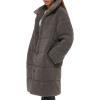 imageLevis Womens Long Length Patchwork Quilted Teddy CoatCarbon Grey