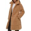 imageLevis Womens Long Length Patchwork Quilted Teddy CoatChestnut