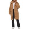 imageLevis Womens Long Length Patchwork Quilted Teddy CoatChestnut