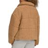 imageLevis Womens Long Length Patchwork Quilted Teddy CoatChestnut Shortie
