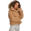 imageLevis Womens Long Length Patchwork Quilted Teddy CoatChestnut Shortie