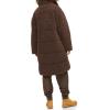 imageLevis Womens Long Length Patchwork Quilted Teddy CoatChocolate Brown