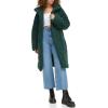 imageLevis Womens Long Length Patchwork Quilted Teddy CoatDarkest Spruce