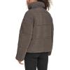 imageLevis Womens Long Length Patchwork Quilted Teddy CoatGrey Shortie