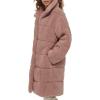 imageLevis Womens Long Length Patchwork Quilted Teddy CoatMauve