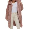 imageLevis Womens Long Length Patchwork Quilted Teddy CoatMauve