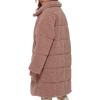 imageLevis Womens Long Length Patchwork Quilted Teddy CoatMauve