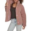 imageLevis Womens Long Length Patchwork Quilted Teddy CoatMauve Shortie