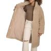 imageLevis Womens Long Length Patchwork Quilted Teddy CoatSand