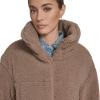 imageLevis Womens Long Length Patchwork Quilted Teddy CoatTaupe