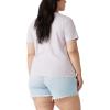 imageLevis Womens Perfect Crewneck Tee Shirt Also Available in PlusPl Orange Sunset Postcard Cloud Dancer