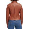 imageLevis Womens The Classic Faux Leather Moto Jacket Regular ampamp Plus SizeCamel Brown