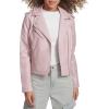 imageLevis Womens The Classic Faux Leather Moto Jacket Regular ampamp Plus SizeGloss Lilac