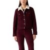 imageLevis Womens Original Sherpa Trucker Jackets Standard and PlusNew Merlot Corduroy  Non Stretch