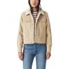 imageLevis Womens Original Sherpa Trucker Jackets Standard and PlusNew White Pepper Corduroy  Non Stretch