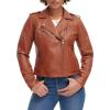 imageLevis Womens The Classic Faux Leather Moto Jacket Regular ampamp Plus SizeCamel Brown