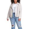 imageLevis Womens The Classic Faux Leather Moto Jacket Regular ampamp Plus SizeWhite Oyster