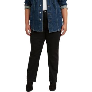 imageLevis Womens 724 High Rise Straight Jeans Plus SizeSoft Black