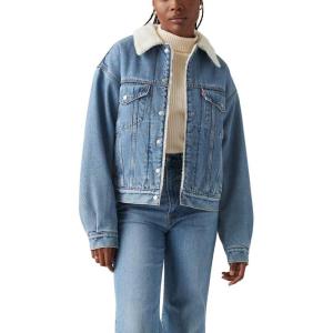 imageLevis Womens 90s Sherpa Trucker Jacket Standard and PlusInner Adventurer