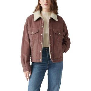 imageLevis Womens 90s Sherpa Trucker Jacket Standard and PlusRose Taupe
