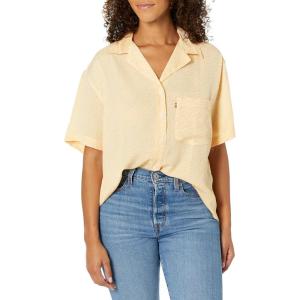 imageLevis Womens Aiden Short Sleeve Shirt Also Available in PlusEvelyn Floral Almond Cream
