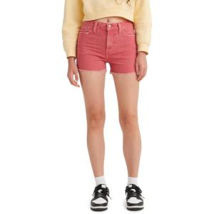 imageLevis Womens High Rise ShortsNew Red Garment Dye