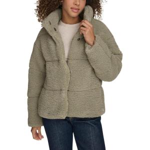 imageLevis Womens Long Length Patchwork Quilted Teddy CoatSeafoam Shortie